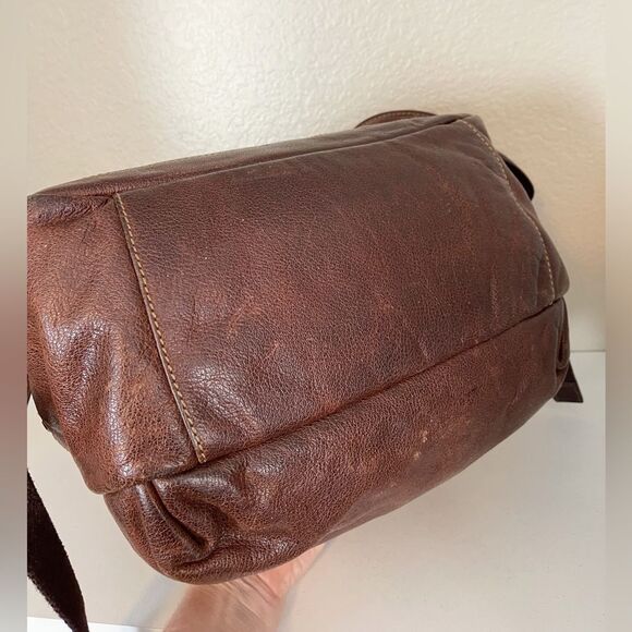 Frye Dylan rustic leather extra large Backpack in brown - Picture 8 of 15